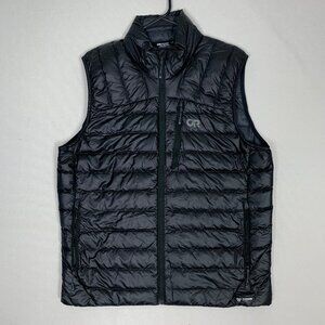 Outdoor Research Men's Helium Down Vest Black Large Full-Zip